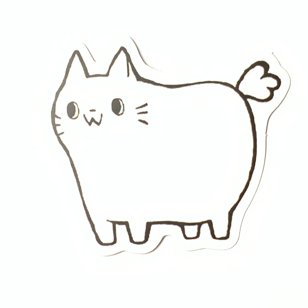 White Cat Vinyl Sticker - Picture 1 of 2